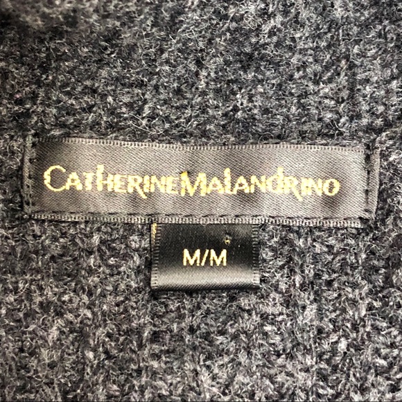 ⭐️Catherine Malandrino⭐️Cashmere Wool Blend Grey Cowl Neck Long Sweater Dress M - Picture 7 of 9